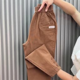 Women Harun Pants Spring Summer New 2026 Fashion High Waist All-Match Casual  Cotton Linen Pants Female Nine-Point Pants Ladies