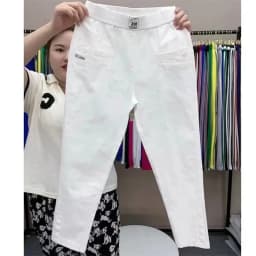 Women Harun Pants Spring Summer New 2026 Fashion High Waist All-Match Casual  Cotton Linen Pants Female Nine-Point Pants Ladies