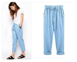 Summer Harem Pants Women High Waist Loose Straight Nine Pants Womens Casual Trousers OL Pants Women Slacks
