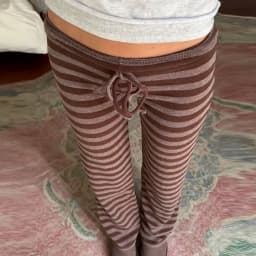Fairy Coquette Low Waist Lounge Sweatpants Y2k Striped Wide Leg Pants Preppy Teen Girl Vintage Long Trousers Workout Streetwear