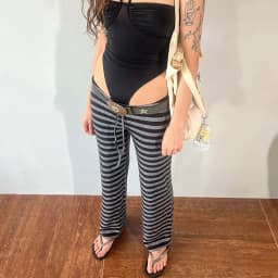 Fairy Coquette Low Waist Lounge Sweatpants Y2k Striped Wide Leg Pants Preppy Teen Girl Vintage Long Trousers Workout Streetwear