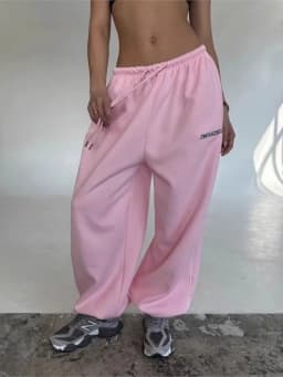 Women's Wide Leg Sportswear Pants Striped High Waist Casual Trousers Comfortable Straight Cut Pants for Daily Wear