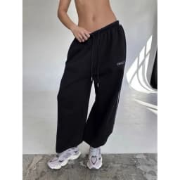 Women's Wide Leg Sportswear Pants Striped High Waist Casual Trousers Comfortable Straight Cut Pants for Daily Wear