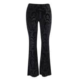 Y2K Gothic Black Velvet Lace Mesh Flare Pants Sexy Harajuku Aesthetic See Through Emo Pants Vintage Women Summer Pant Streetwear