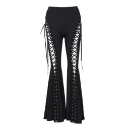 Y2K Gothic Black Velvet Lace Mesh Flare Pants Sexy Harajuku Aesthetic See Through Emo Pants Vintage Women Summer Pant Streetwear