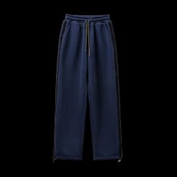 Maden Casual Loose Fleece-lined Sweatpants with Double-bar Striped Design Trousers for Women's Autumn and Winter Sports Pants