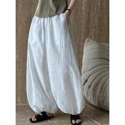 Oversized Bloomers 2026 New Summer Designer Elegant Fashion Women Lantern Pants Casual Loose Breathable Cotton Wide Leg Pants