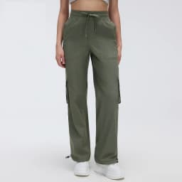 Women's Outdoor Sports Pants Lightweight Quick-Dry Workout Pants with Multiple Pockets Wide-Leg Cargo Casual Pants