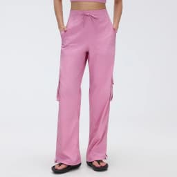 Women's Outdoor Sports Pants Lightweight Quick-Dry Workout Pants with Multiple Pockets Wide-Leg Cargo Casual Pants