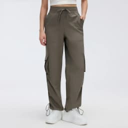 Women's Outdoor Sports Pants Lightweight Quick-Dry Workout Pants with Multiple Pockets Wide-Leg Cargo Casual Pants