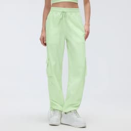Women's Outdoor Sports Pants Lightweight Quick-Dry Workout Pants with Multiple Pockets Wide-Leg Cargo Casual Pants