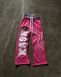 Streetwear American Flag Graphic Joggers Women Men Gray Oversized Wide Leg Sweatpants Patriotic Print Distressed Wash Y2K Style