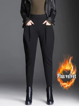 Harem Pants Women Loose Radish Women's New High Waist Slimming Casual Trousers Thickened Plus Velvet