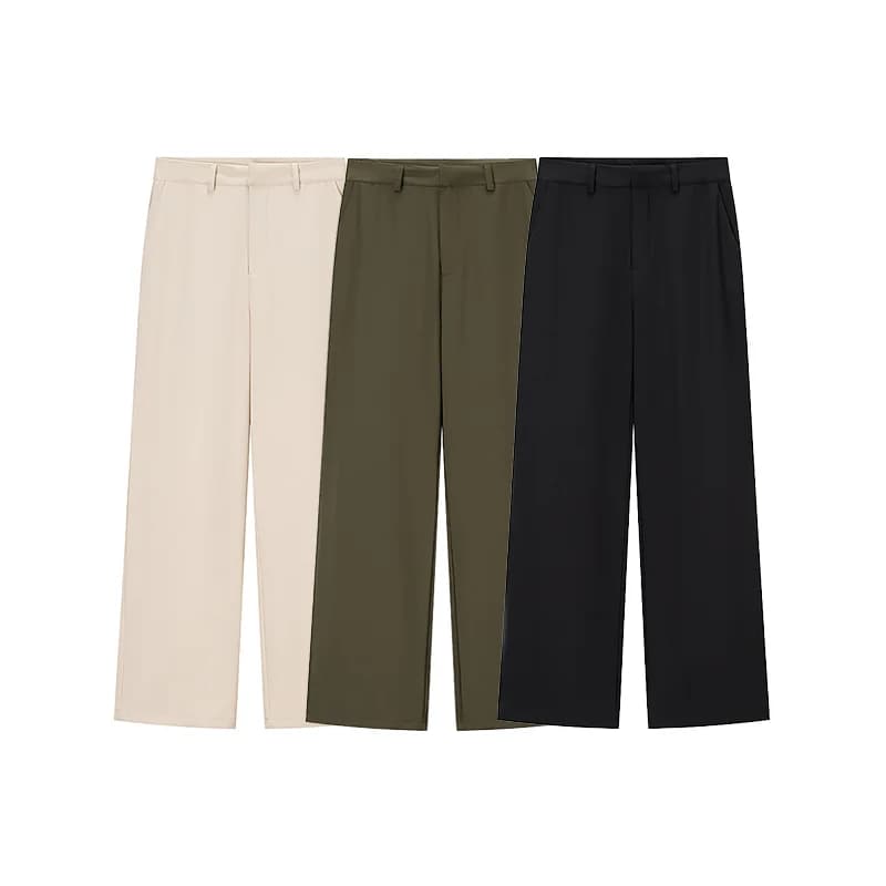 Willshela Women Fashion Solid Front Zipper Straight Pants Vintage High Waist Full Length Female Chic Lady Trousers
