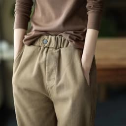 Autumn Winter Warm Cotton Thick Haren Pants For women Elastic waist with plush Casual Pants Solid color Loose Student Trousers