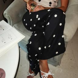 Linad Casual Polka Dot Loose Long Pants Women 2026 Street Chic High Waist Zipper Wide Leg Pants Spring Vintage Trousers Female