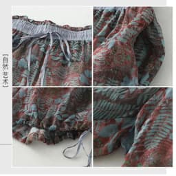 Limiguyue Vintage Floral Print Thin Ramie Pants Women Summer Elastic Waist Ankle-Length Trousers Loose Wide Legs Pants E478
