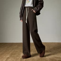 TOYOUTH Women Split Design Casual Pants 2026 Spring New Elastic High-Waisted Sporty Loungewear Slouchy Trousers