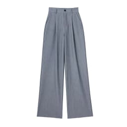 HXAO Striped Straight Pants 2024 Autumn Women's Elegant Pleated Long Pants Ladies Fashion Casual Office Beige Grey Black Pants