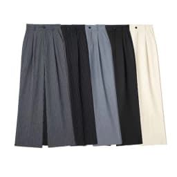 HXAO Striped Straight Pants 2024 Autumn Women's Elegant Pleated Long Pants Ladies Fashion Casual Office Beige Grey Black Pants