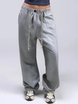 Streamgirl Warm Pants For Women Winter Brown Wide Leg Fleece Sweatpants Women Baggy Sport Winter Thick Velvet Warm Trousers