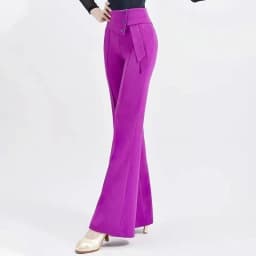 Spring Summer Women Wide-Leg Pants Fashion Latin Dance Pants Female Solid Dance Pants Ladies High Waist Casual Loose Trousers
