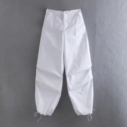 Willshela Women Fashion Parachute Cargo Pants Vintage Jogging Trousers High Elastic Waist Female Chic Lady Boot Cut