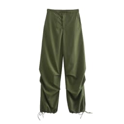 Willshela Women Fashion Parachute Cargo Pants Vintage Jogging Trousers High Elastic Waist Female Chic Lady Boot Cut
