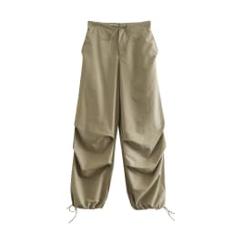 Willshela Women Fashion Parachute Cargo Pants Vintage Jogging Trousers High Elastic Waist Female Chic Lady Boot Cut