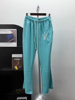 DEAT Fashion Mint Green Wide Leg Drawstring Sweatpants Women's Elastic High Rise Trousers Summer New 7A4833