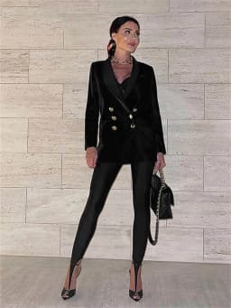 Black high waisted tight Y2K women's pants sexy shiny casual club 2025 tight pants pants