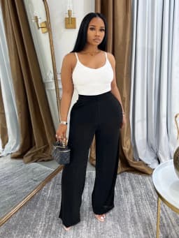 CM.YAYA Women Fashion High Waist Wide Leg Pants 2025 Streetwear Casual Active Trousers