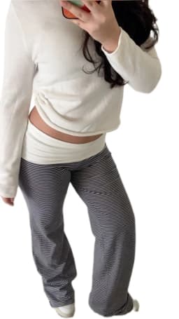 Women's Spring Summer Sports Pants Elastic Band Contrast Color Straight Leg Lounger Pants Ladies Casual Fall Long Trousers