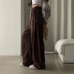 Casual High Waist Elastic Waist Versatile Commute Sweatpants Straight Leg Pants Ladies Summer Loose Fit Trousers