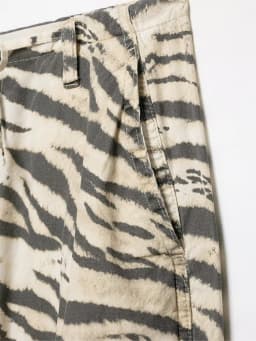 HH 2026 Vintage Women's Animal Print Wide Leg Pants With Drawstring Summer Female Hem Loose Fit Casual Mid Waist Street Trousers