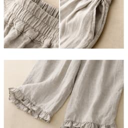 Cotton and Linen Nine-Minute Pants Women's Summer New Japanese Literary Wooden Ear Edge Fashion Chic High Waist Wide Leg Pants