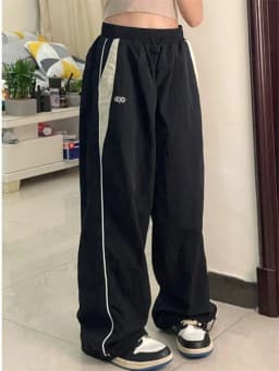 Y2K Pants Women Vintage Street Distressed Wash Women Clothing Casual Wide Leg High WaistedWoman Pants
