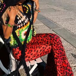 BKLD 2024 Sexy Wild Leopard Print Women Out Door Flare Pants High Waist Stretchy Y2K Retro Fashion Leisure Holiday Street Bottom