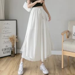 Elastic Waist Chiffon Wide Pants Women Summer Fashion Casual Popular Woman Baggy Trousers Female Dropshipping Cheap Wholesale