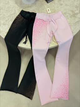 Womens Two Piece Y2K Leopard Print Pink Sports Suit Fashion Punk Sexy Slim Zipper Hoodies Micro Flared Drawstring Jogging Pants