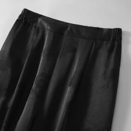 100% Mulberry Silk 19 Momme Jacquard Silk Women Casual Pants Elastic Waist Straight-leg Long Trousers with pockets FF082
