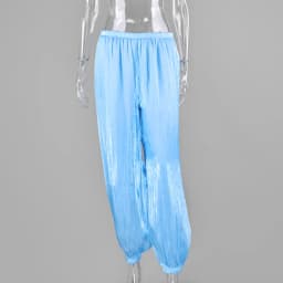 Women Casual Stretch High Waist Crepe Summer Spring Pants Fashion Bloomers Chic Pants Women Clothes Long Trousers Pink