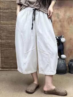 Amax LuluE Summer Fashion Leisure Soild Trousers Ladies Japanese Design Loose Vintage Pants Womens 2026 Classic Elegant Clothes