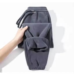 Women Fleece Lined Trousers Fall Winter Wearable Worn Resistant Cuffed Pants Fashion Loose High Waist Long Warm Casual Trousers