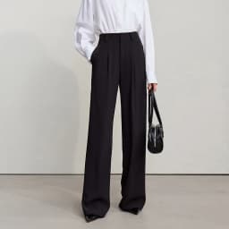 Amii Wide Pants 2026 Autumn New Commuter Absorption Breathable Women's Pants Solid Color Simple Casual Woman Trousers12611011