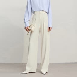 Amii Wide Pants 2026 Autumn New Commuter Absorption Breathable Women's Pants Solid Color Simple Casual Woman Trousers12611011