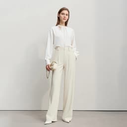 Amii Wide Pants 2026 Autumn New Commuter Absorption Breathable Women's Pants Solid Color Simple Casual Woman Trousers12611011