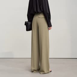 Amii Wide Pants 2026 Autumn New Commuter Absorption Breathable Women's Pants Solid Color Simple Casual Woman Trousers12611011
