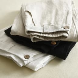 Women's Cotton Linen Straight Trousers Elastic High Waist Wild Wide Leg Pants Female Spring Summer Solid Color Loose Linen Pants