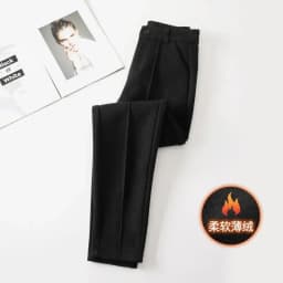 Autumn Women's Woolen Pants 2026 New High Waist Elastic Velvet Thicke Casual Harem Pants Winter Outer Wear Warm Women Trousers